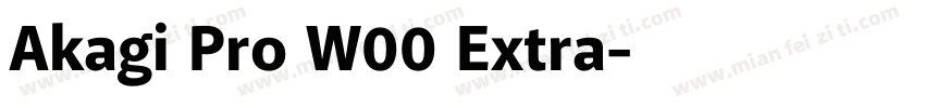 Akagi Pro W00 Extra字体转换